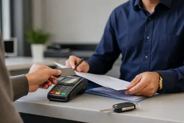 Despachante realizando pagamento de débitos de veículo em Passos, MG